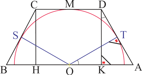 Trapezio isoscele circoscritto al semicerchio Trapezio isoscele circoscritto al semicerchio